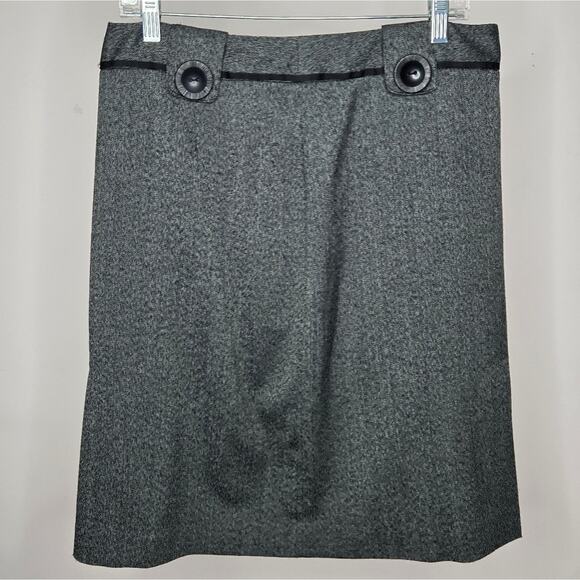 Larry Levine Stretch Charcoal Pencil Skirt Size 10 - Picture 1 of 7